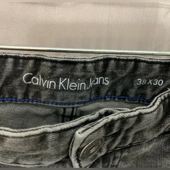 Kalvin Klein Mens Gray Vintage Jeans 38x30 - Picture 4 of 12